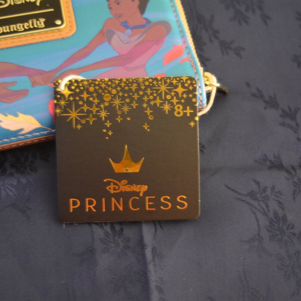 Loungefly Disney Pocahontas Princess Scene Wallet Women Zip Around Faux Leather - Picture 8 of 8